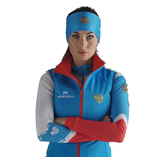 Жилет разминочный женский NORDSKI Elite RUS с логотипом спонсоров