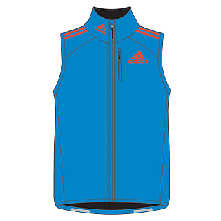 Жилет разминочный мужской ADIDAS Athlete Vest M 2015-2017